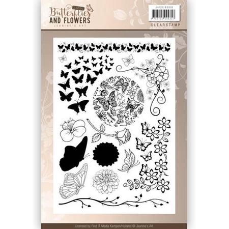 Clear Stempels- Jeanines Art -  Classic Butterflies and Flowers